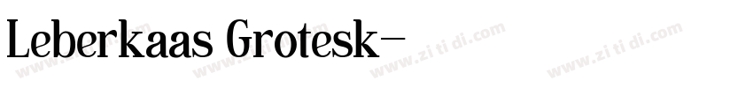 Leberkaas Grotesk字体转换